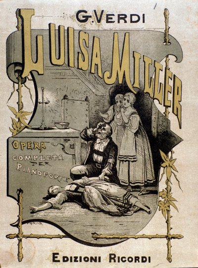 Frontispicio de la partitura musical de Luisa Miller, ópera de Giuseppe Verdi de Anonymous Anonymous