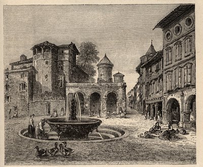 Gaillac - Tarn - Occitania - grabado en 