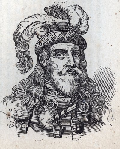 Galeazzo segundo Visconti - Retrato de Galeas II Visconti - Galeazzo II Visconti - 1320-1378 - grabado de Anonymous Anonymous