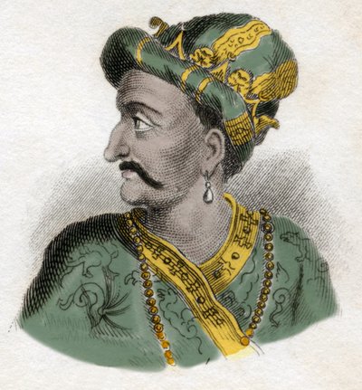 Gran Mogol (probablemente Aurangzeb (1618-1707), también conocido como Alamgir) (Abu Muzaffar Muhiuddin Muhammad Aurangzeb Alamgir) - Grabado del siglo XIX - Milanés de Anonymous Anonymous