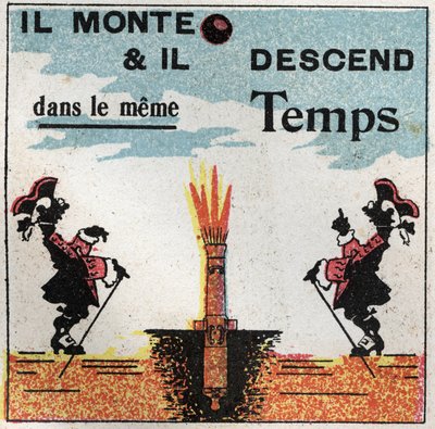 Gravedad: movimiento vertical de una bola. Ilustración anónima de 1925. Colección privada. de Anonymous Anonymous