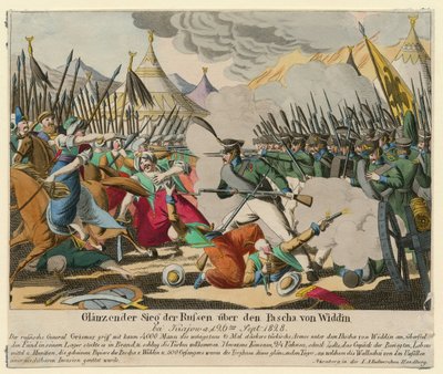 Guerra ruso-turca de 1828-1829 - Brillante victoria de los rusos sobre el Pasha de Vidin (Omer Pacha Latas) de Anonymous Anonymous