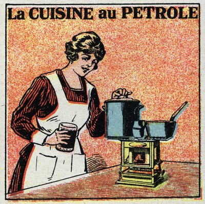 Calefacción del hogar: la cocina con aceite. Ilustración anónima de 1925. Colección privada de Anonymous Anonymous