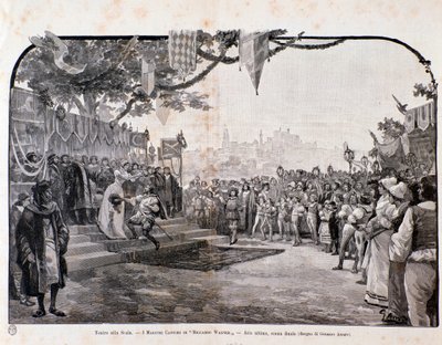 Ilustración para la última escena de Los maestros cantores de Núremberg de Wagner, para la representación en el Teatro alla Scala de Anonymous Anonymous