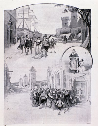Ilustración para la ópera La cortigiana de Antonio Scontrino, interpretada en Milán en 1896 de Anonymous Anonymous