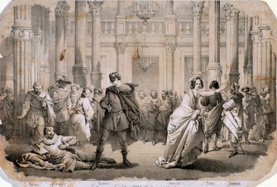 Ilustración de Un baile de máscaras, ópera de Giuseppe Verdi de Anonymous Anonymous