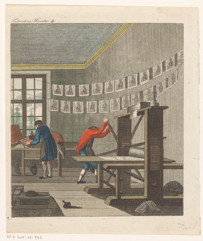 Interior de una imprenta, c.1750-1850 de Anonymous Anonymous