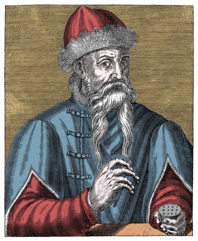 Johann Gutenberg, impresor y orfebre alemán de Anonymous Anonymous