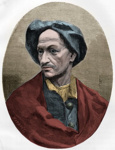 LOUIS DOMINIQUE CARTRIDGE, célebre bandido francés - El bandido Louis Dominique Garthausen llamado Cartridge (1693-1721) - Grabado de 1863 en “Le Livre Rouge - Histoire De L