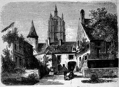 La maison au Mans por Paul Scarron (1610-1660), escritor francés. Grabado del siglo XIX de Anonymous Anonymous