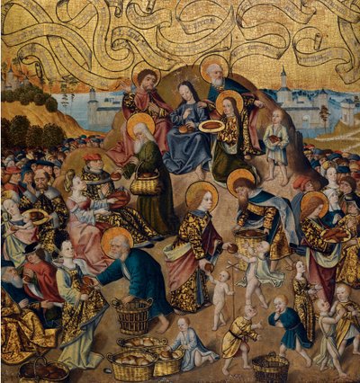 El milagro de los cinco panes y dos peces (ca. 1500) de Anonymous Anonymous