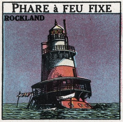 Señales de luz: faro de Rockland. Ilustración anónima de 1925. Colección privada. de Anonymous Anonymous
