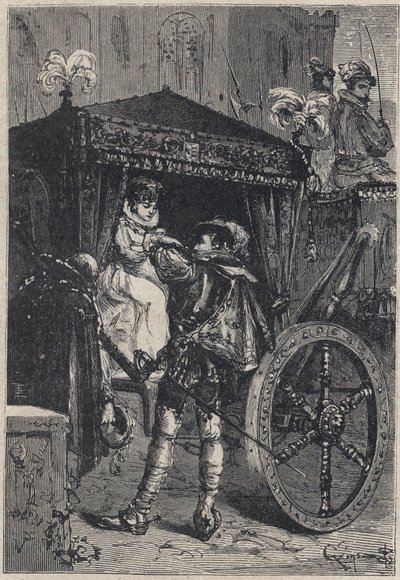 Lucrezia Borgia con su primer esposo Giovanni Sforza d