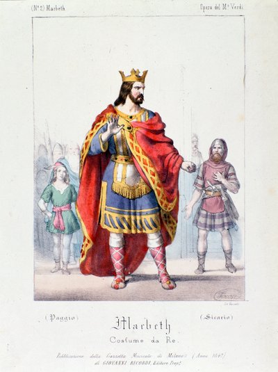 Macbeth, personaje rey en la ópera Macbeth de Giuseppe Verdi de Anonymous Anonymous