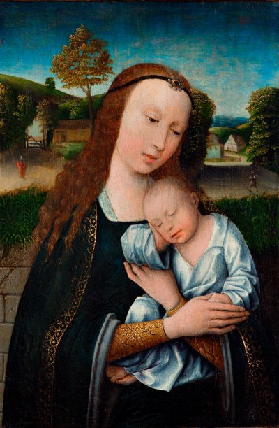 Virgen con el Niño, c.1520 (óleo sobre tabla) de Anonymous Anonymous
