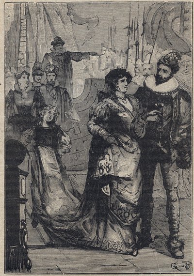 Encuentro entre Lucrecia Borgia y Alfonso I d