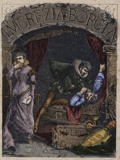 Michelotto Corella (Michelotto Coreglia o Michele di Corella) (m. 1508), secuaz de Cesare Borgia y Duque Alfonso de Aragón, esposo de Lucrecia Borgia, en su cama - Michelotto Corella, prezzolato di Cesare Borzia strozza il duca Alfonso d