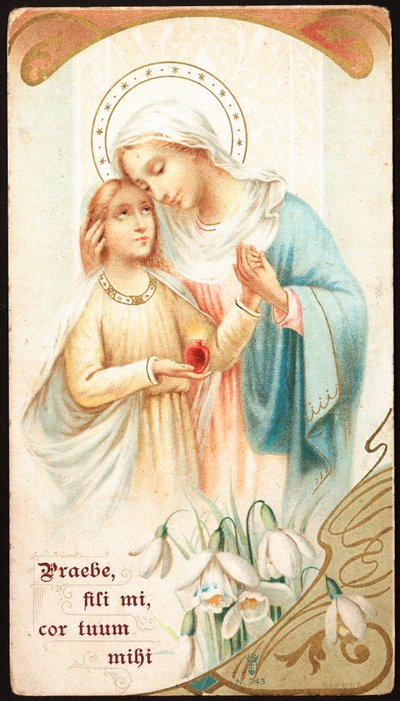 Hijo mío, dame tu corazón. Imagen piadosa. Siglo XX colección privada de Anonymous Anonymous