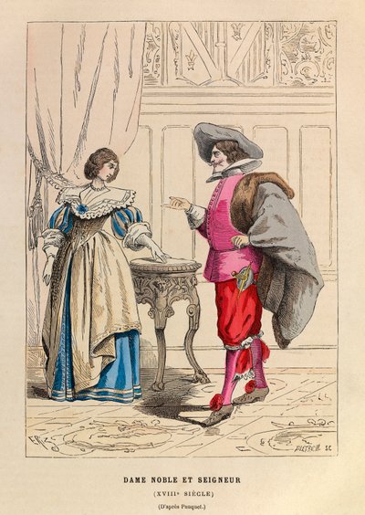 Trajes de noble y nobleza del siglo XVIII - colección privada de Anonymous Anonymous