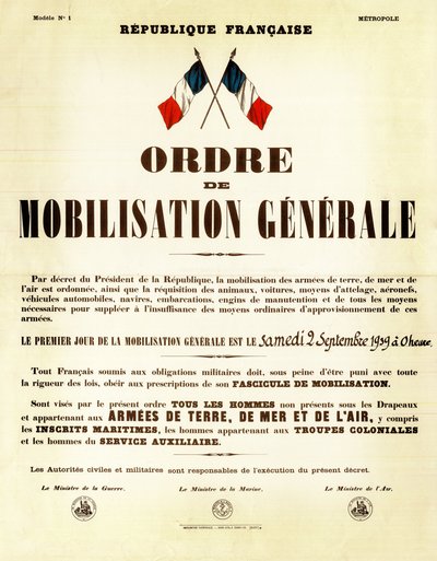Orden de movilización en Francia el 02 de septiembre de Anonymous Anonymous