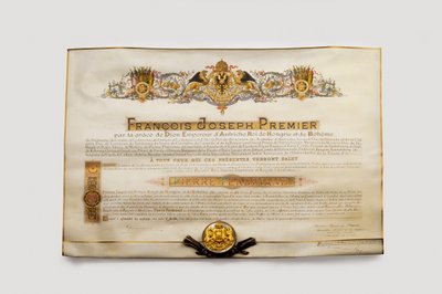 Orden del Toisón de Oro: El Toisón de Oro Austriaco - Diploma de admisión a la Orden del Toisón de Oro por Pierre Ferdinand (Pierre-Ferdinand) (1874-1948), Archiduque de Austria de Anonymous Anonymous