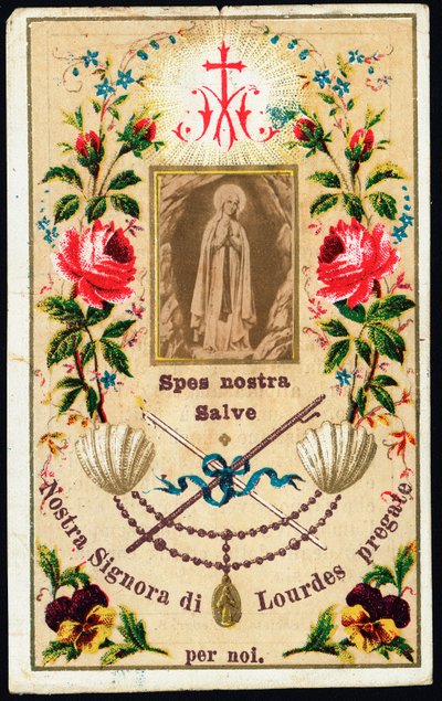 Nuestra Señora de Lourdes. Imagen piadosa. Siglo XX. Colección privada de Anonymous Anonymous