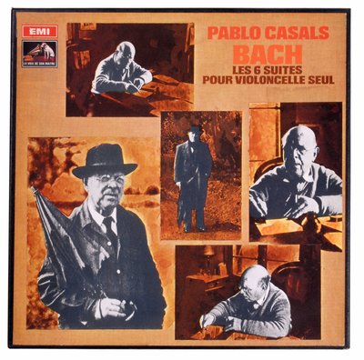 Pablo Casals grabando la suite para violonchelo n.º 6 de Johann Sebastian Bach de Anonymous Anonymous