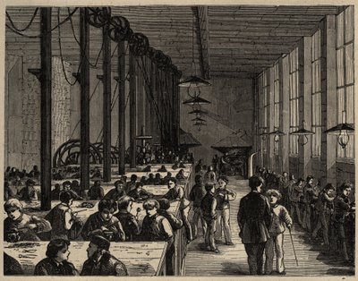 París, Escuela Municipal Profesional Diderot - grabado 1890 de Anonymous Anonymous