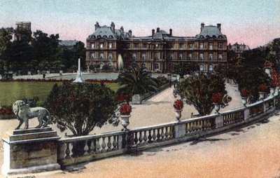 París: el Palais y el Jardin du Luxembourg. Fotografía de 1920 en Álbum Artístico de la ciudad de París. Colección privada de Anonymous Anonymous