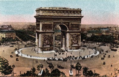 París: vista del Arco de Triunfo y la tumba del Soldado Desconocido en la Place de l