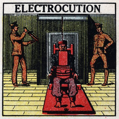 Efectos fisiológicos de la electricidad: electrocución de un condenado a muerte mediante una silla eléctrica en una penitenciaría en los Estados Unidos de Anonymous Anonymous