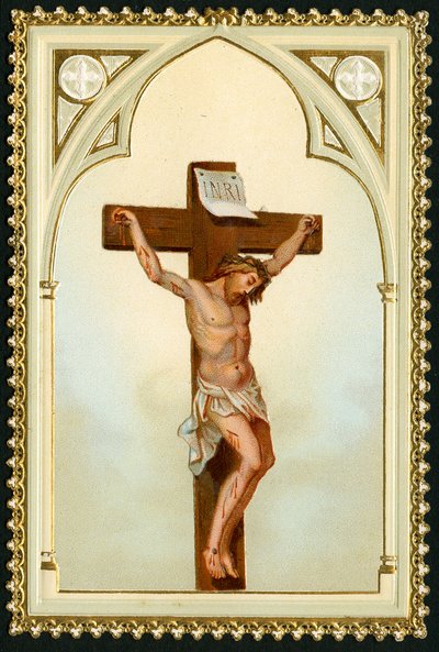 Crucifixión (cromolitografía) de Anonymous Anonymous