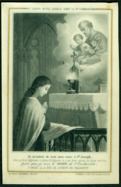Imagen piadosa: Oración a José de Anonymous Anonymous