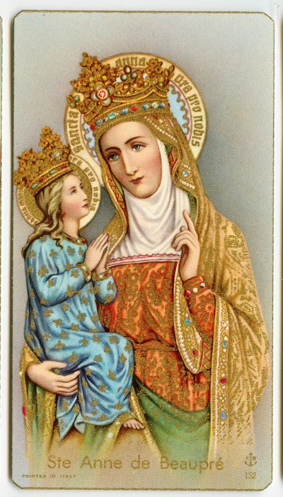 Santa Ana de Beaupré, patrona de Quebec (cromolitografía) de Anonymous Anonymous
