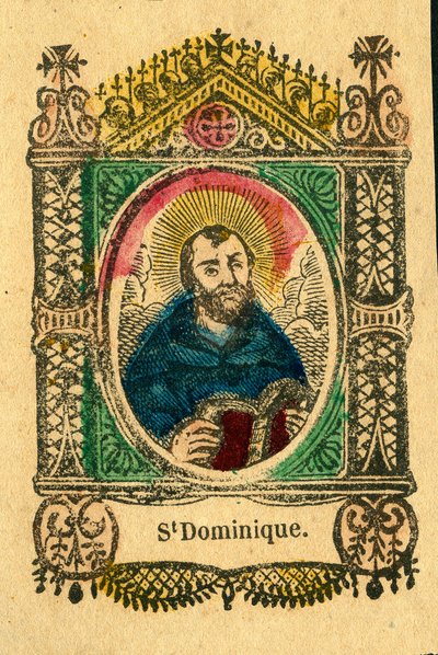 Imagen piadosa: San Domingo, fundador de la Orden de los Dominicos (impresión de Epinal) de Anonymous Anonymous