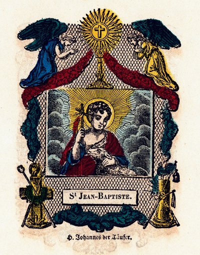 Imagen piadosa: San Juan Bautista. Grabado del siglo XIX Colección privada de Anonymous Anonymous