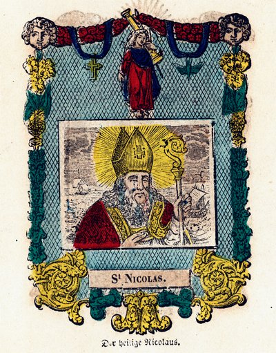 Imagen piadosa: San Nicolás. Grabado del siglo XIX Colección privada de Anonymous Anonymous