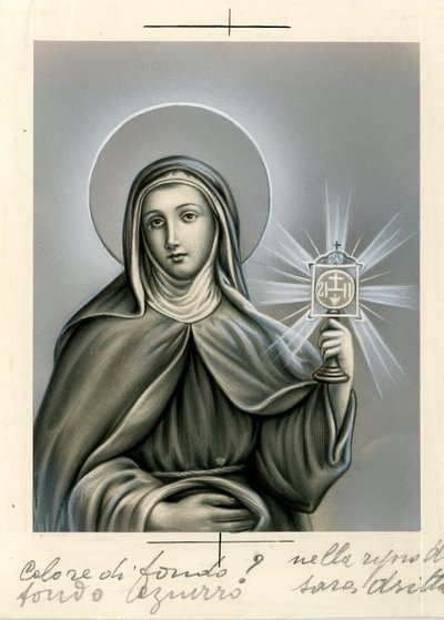 Imagen piadosa: La Virgen María (impresión) de Anonymous Anonymous