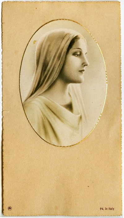 Imagen piadosa: La Virgen María (impresión) de Anonymous Anonymous