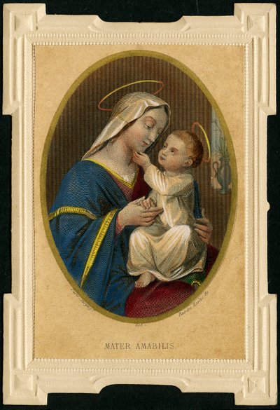 Imagen piadosa: Virgen María con Jesús de Anonymous Anonymous