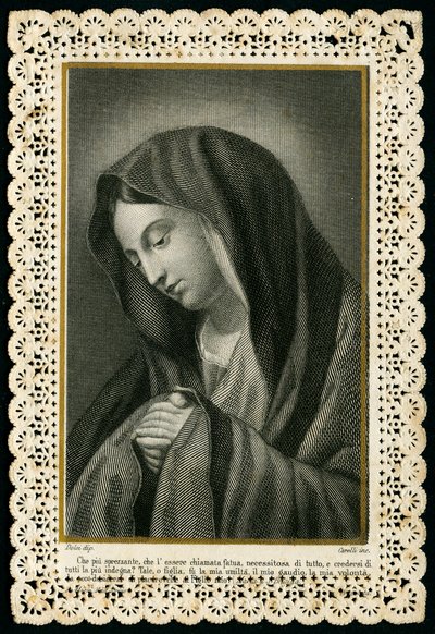 Imagen piadosa: la Virgen María (grabado) de Anonymous Anonymous