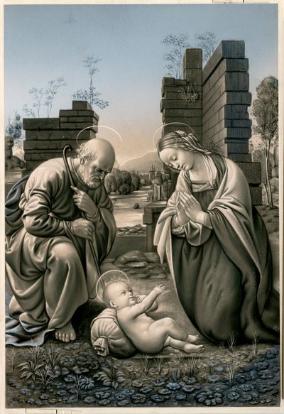 Imagen piadosa: la natividad de Anonymous Anonymous