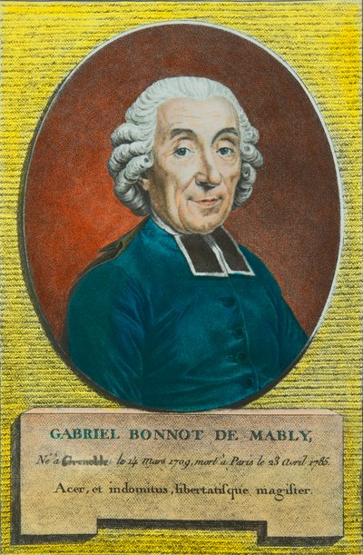 Retrato del Abate Gabriel Bonnot de Mably (1709-1785) Filósofo y Precursor del Socialismo Utópico, Colección Privada de Anonymous Anonymous