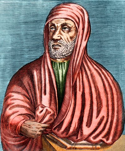 Retrato de Abu Ali al-Husain ibn Abdallah ibn Sina (Avicena) (980-1037), médico iraní (doctor) y filósofo, Grabado, sin firmar de Anonymous Anonymous