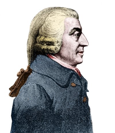 Retrato de Adam Smith (1723 - 1790), filósofo y economista escocés de Anonymous Anonymous