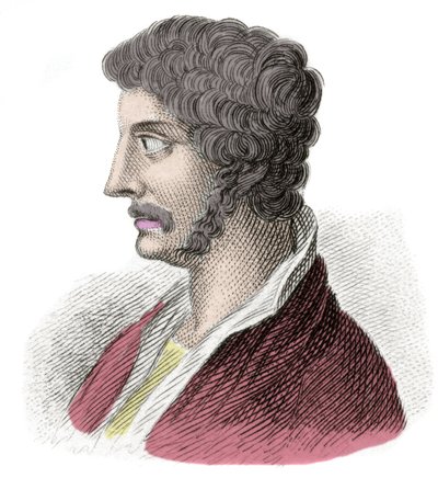 Retrato de Alcibíades (Alkibiads Kleiniou Scambonides) (450-404 a.C.), estadista y general ateniense. Grabado del siglo XIX. Milanés de Anonymous Anonymous