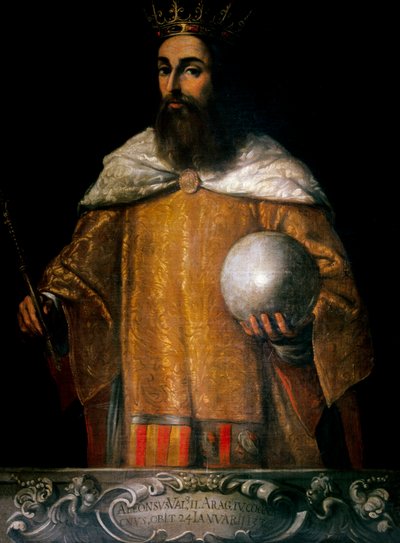 Retrato de Alfonso IV, rey de Aragón llamado el Benigno (1299-1336) de Anonymous Anonymous