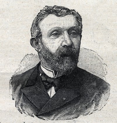 Retrato de Alfred Mezieres (1826-1915), historiador literario, periodista y político francés. Grabado en "Le Petit Parisien". de Anonymous Anonymous
