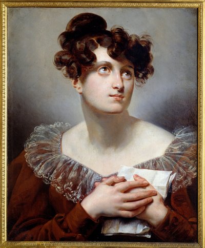 Retrato de Anne Françoise Boutet llamada Mademoiselle Mars, actriz francesa de Anonymous Anonymous