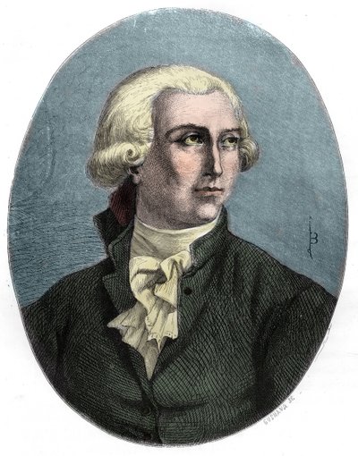 Retrato de Antoine Laurent Lavoisier - Retrato de Antoine Laurent Lavoisier (1743-1794), químico francés - Grabado de 1863 en “Le Livre Rouge - Histoire De L